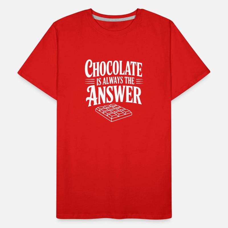Le chocolat est toujours la solution T-shirt bio Premium Homme