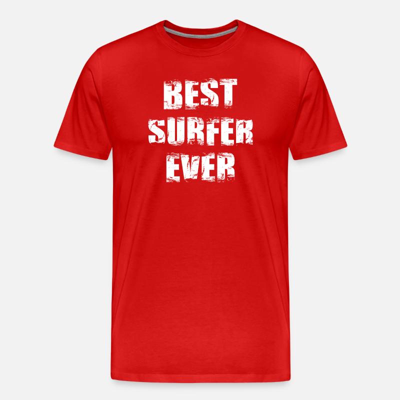 Bester Surfer - Männer Premium Bio T-Shirt - Rot