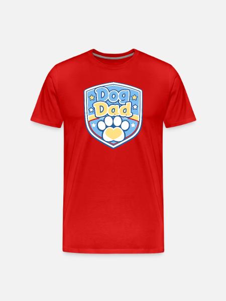 Dog father sign motif - Men's Premium Organic T-Shirt - red