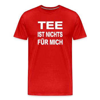 Tee - Männer Premium Bio T-Shirt - Rot - Vorne - Damien (186cm)