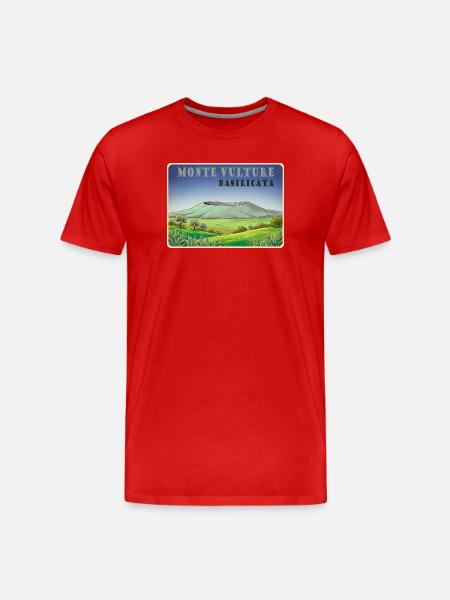 Monte Vulture - Männer Premium Bio T-Shirt - Rot