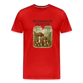 Cat Coat with Starry Moon - Men's Premium Organic T-Shirt - red - Front - Damien (186cm)