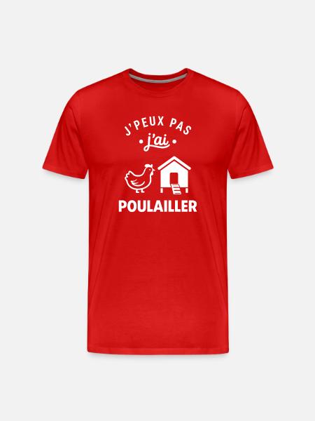 Poulailler - T-shirt bio Premium Homme - rouge