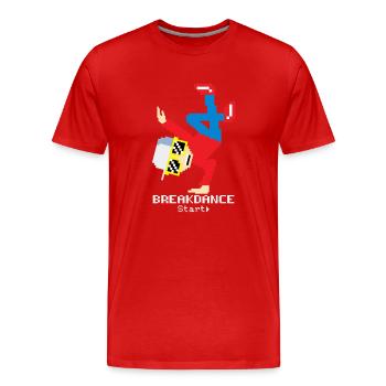 Breakdance B-Boy - T-shirt bio Premium Homme - rouge - Devant - Damien (186cm)