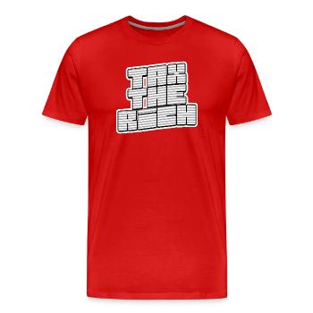 Taxer les riches - T-shirt bio Premium Homme - rouge - Devant - Damien (186cm)