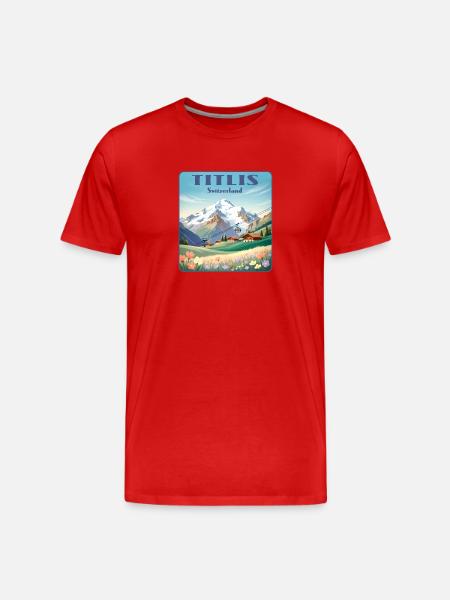 Titlis - Men's Premium Organic T-Shirt - red