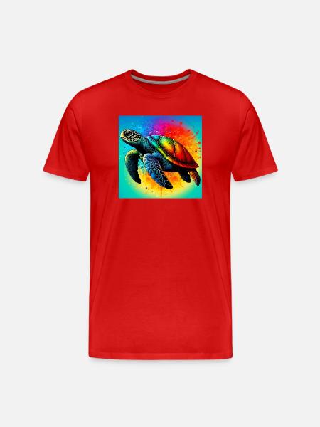 turtle - Men's Premium Organic T-Shirt - red