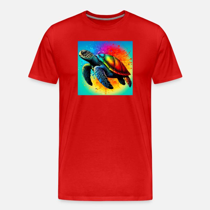 Schildkröte - Männer Premium Bio T-Shirt - Rot