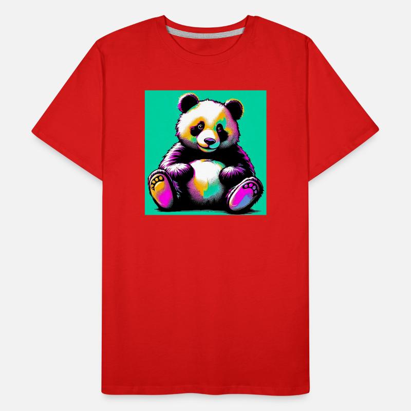 Panda Männer Premium Bio T-Shirt