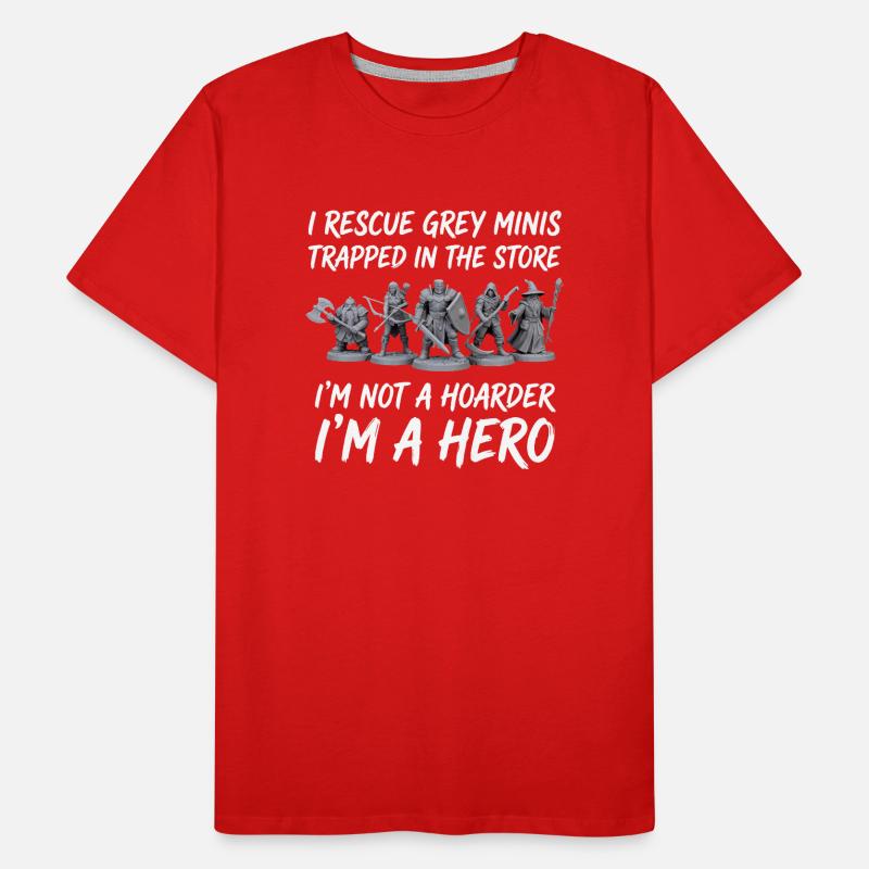 Ich bin kein Messie, ich bin ein Held Männer Premium Bio T-Shirt