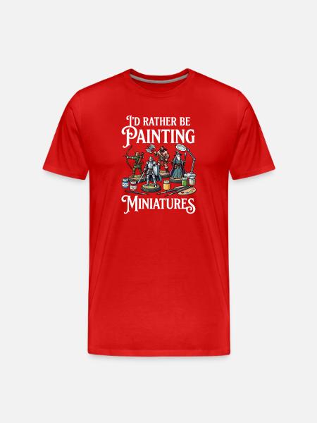 Prefer to paint miniatures - Men's Premium Organic T-Shirt - red