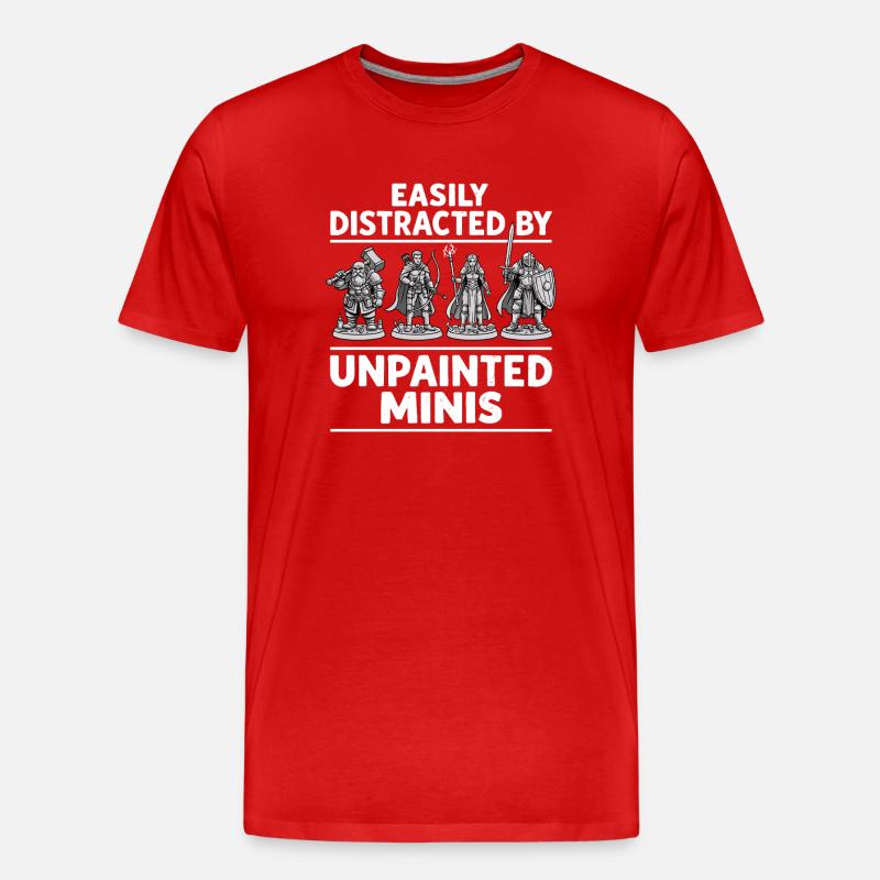 Unbemalte Minis lenken ab - Männer Premium Bio T-Shirt - Rot