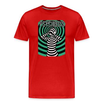 Psychedelische Psyche, Hypnos, Halluzination  - Männer Premium Bio T-Shirt - Rot - Vorne - Damien (186cm)