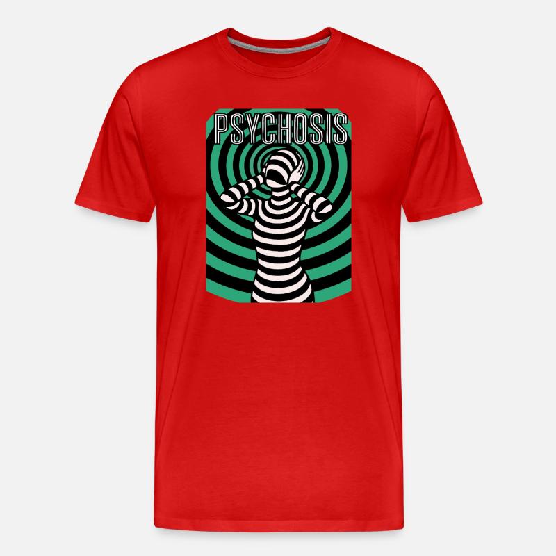 Psychedelische Psyche, Hypnos, Halluzination  - Männer Premium Bio T-Shirt - Rot