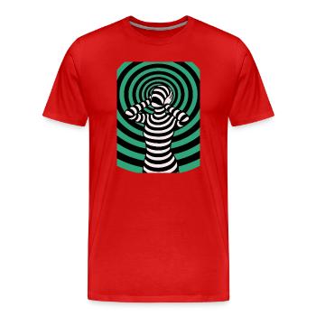 Hypnos, Halluzination  - Männer Premium Bio T-Shirt - Rot - Vorne - Damien (186cm)