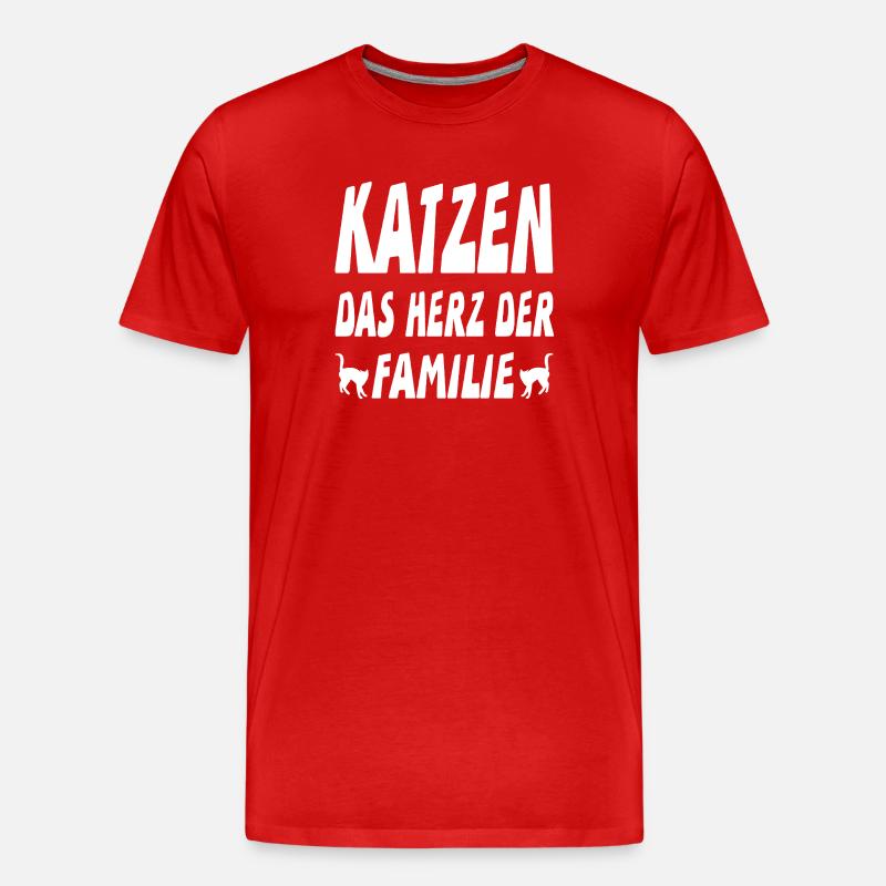 Katzen - Männer Premium Bio T-Shirt - Rot