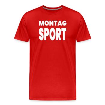 Sport - Männer Premium Bio T-Shirt - Rot - Vorne - Damien (186cm)
