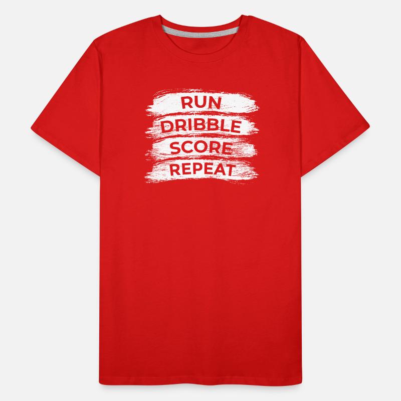 Courir, dribbler, marquer, répéter T-shirt bio Premium Homme