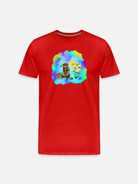 Star Seeker Otter - Men's Premium Organic T-Shirt - red