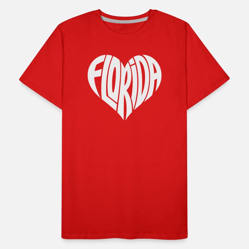 Faute de frappe de cœur en Floride T-shirt bio Premium Homme