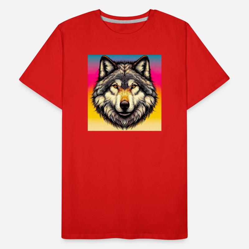 Wolf Männer Premium Bio T-Shirt