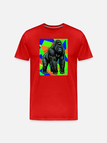 gorille - T-shirt bio Premium Homme - rouge