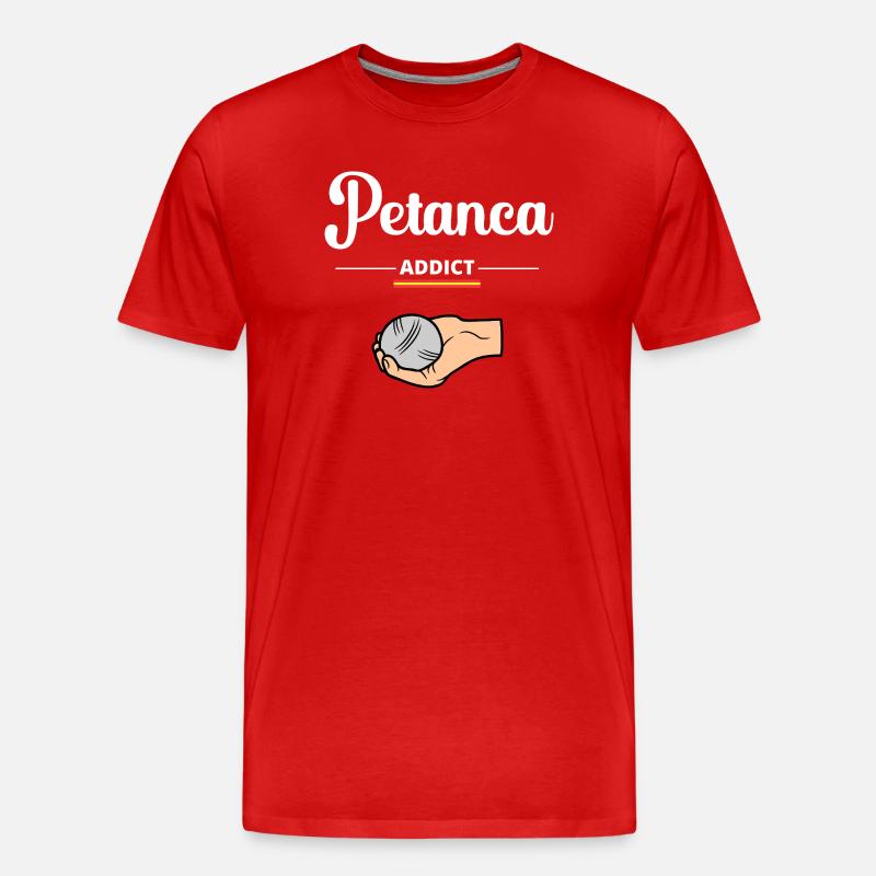 Petanque Addict Spanien - Männer Premium Bio T-Shirt - Rot