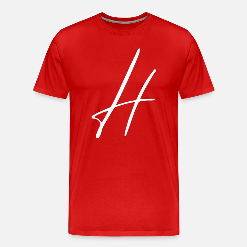 H - Männer Premium Bio T-Shirt - Rot