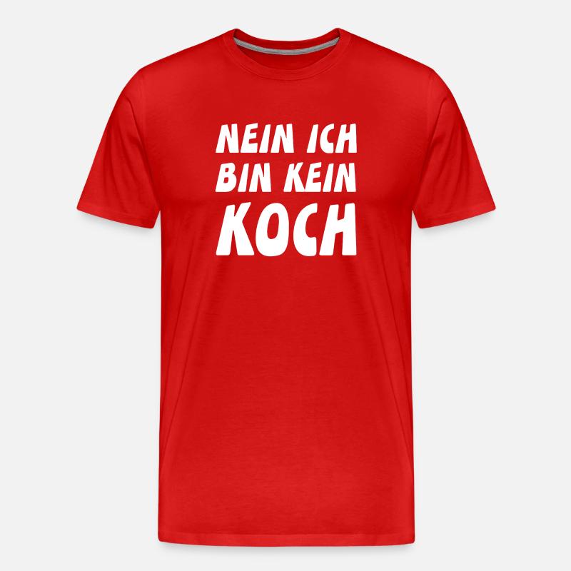 Koch - Männer Premium Bio T-Shirt - Rot