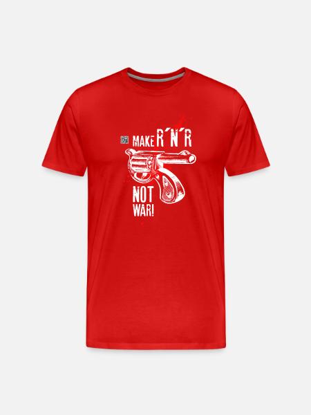 Make Rock´n´Roll Not War "Selfvolver-Version - Männer Premium Bio T-Shirt - Rot