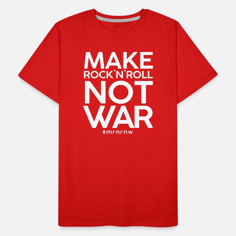MAKE ROCK 'N 'ROLL NOT WAR Version classique 2014 T-shirt bio Premium Homme