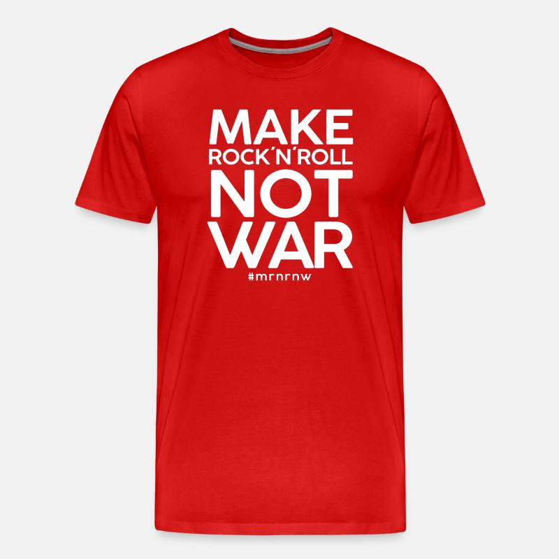 MAKE ROCK´N´ROLL NOT WAR Classic 2014-Version - Männer Premium Bio T-Shirt - Rot