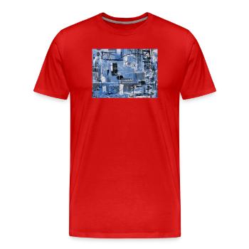 Urban Notation 2 - T-shirt bio Premium Homme - rouge - Devant - Damien (186cm)