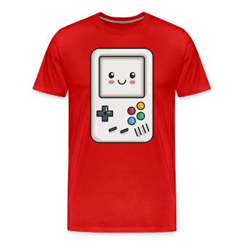Cute Game Console - Men's Premium Organic T-Shirt - red - Front - Damien (186cm)