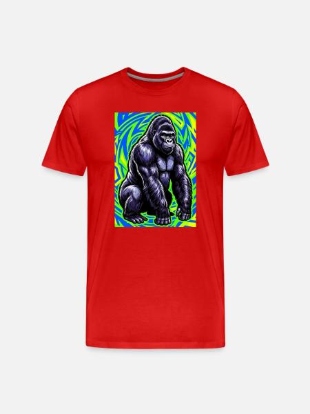 gorilla - Men's Premium Organic T-Shirt - red