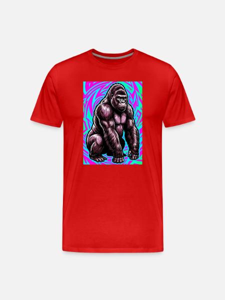 gorille - T-shirt bio Premium Homme - rouge