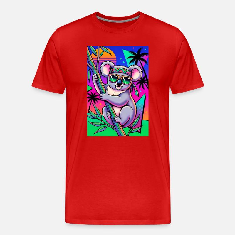 Koala - Männer Premium Bio T-Shirt - Rot