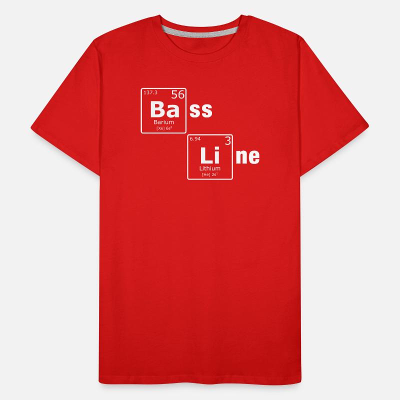 Bass Line PSE Periodic Table Elements Nerd Men's Premium Organic T-Shirt