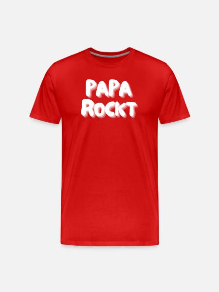 Daddy Rocks - Men's Premium Organic T-Shirt - red