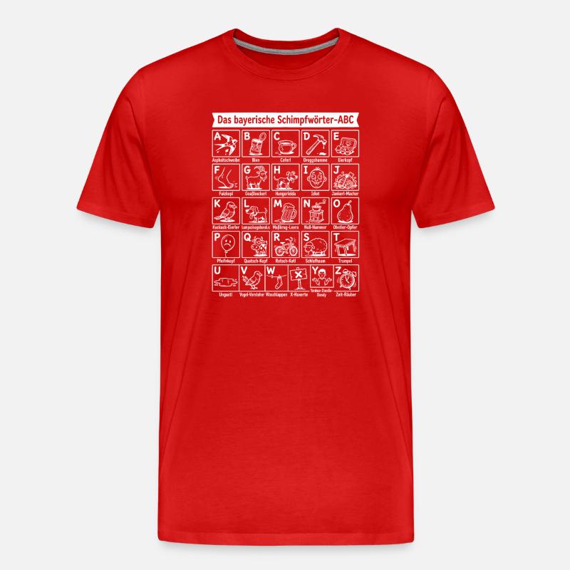 Das ABC - Männer Premium Bio T-Shirt - Rot