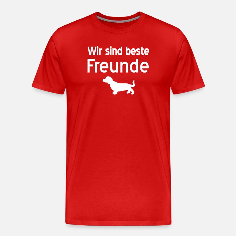 Dackel - Männer Premium Bio T-Shirt - Rot