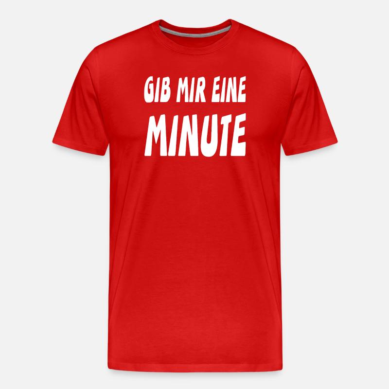 Minute - Männer Premium Bio T-Shirt - Rot