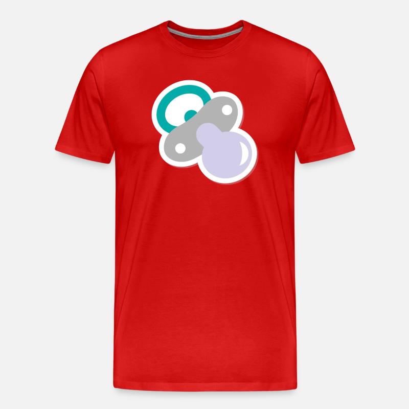 schnuller - Männer Premium Bio T-Shirt - Rot