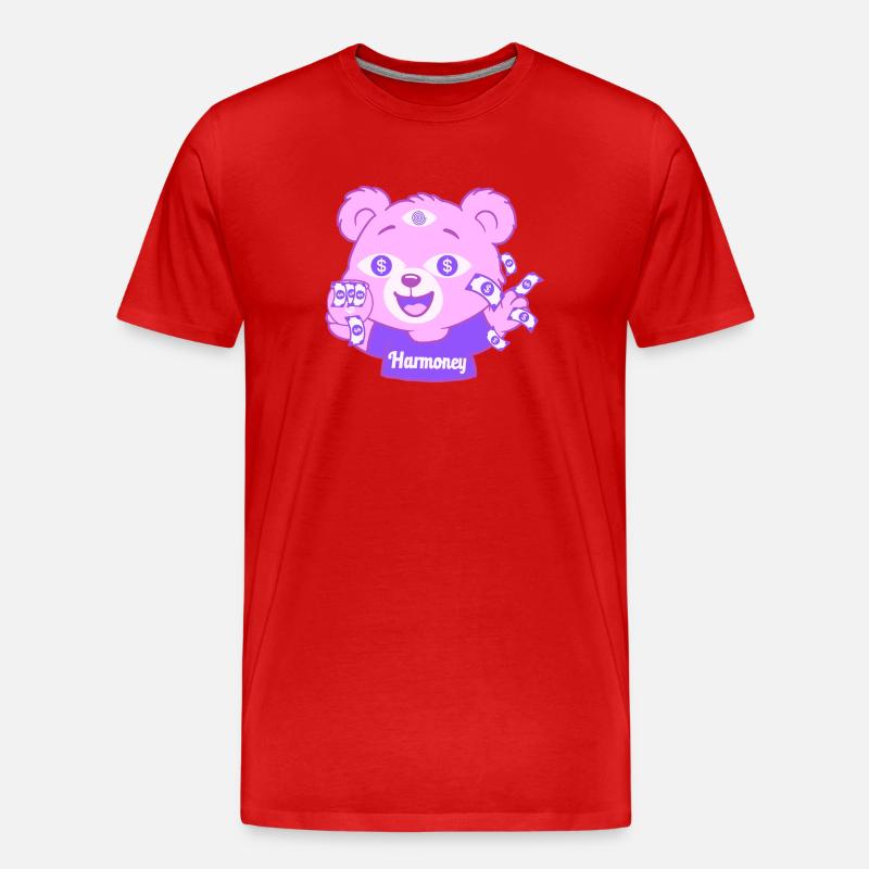 Harmoney Teddy - Männer Premium Bio T-Shirt - Rot