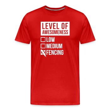 Escrime Escrime - T-shirt bio Premium Homme - rouge - Devant - Damien (186cm)