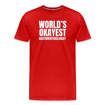 Der beste Gastroenterologe der Welt – Lustiger Magen-Darm-Chirurg - Männer Premium Bio T-Shirt - Rot - Vorne - Damien (186cm)
