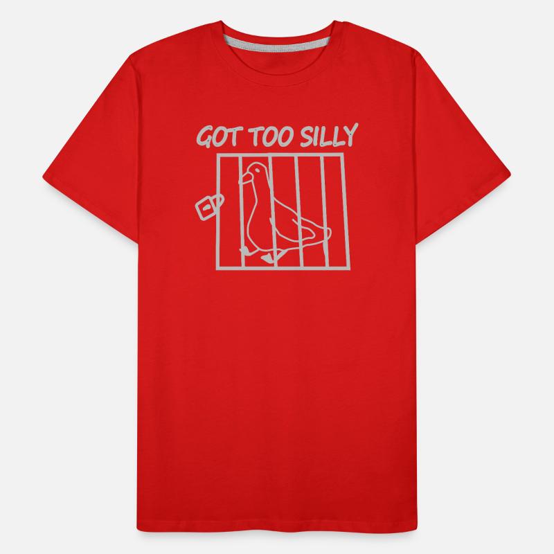 Taube im Käfig – So albern Männer Premium Bio T-Shirt