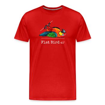 Flat Bird à 40 degrés - T-shirt bio Premium Homme - rouge - Devant - Damien (186cm)