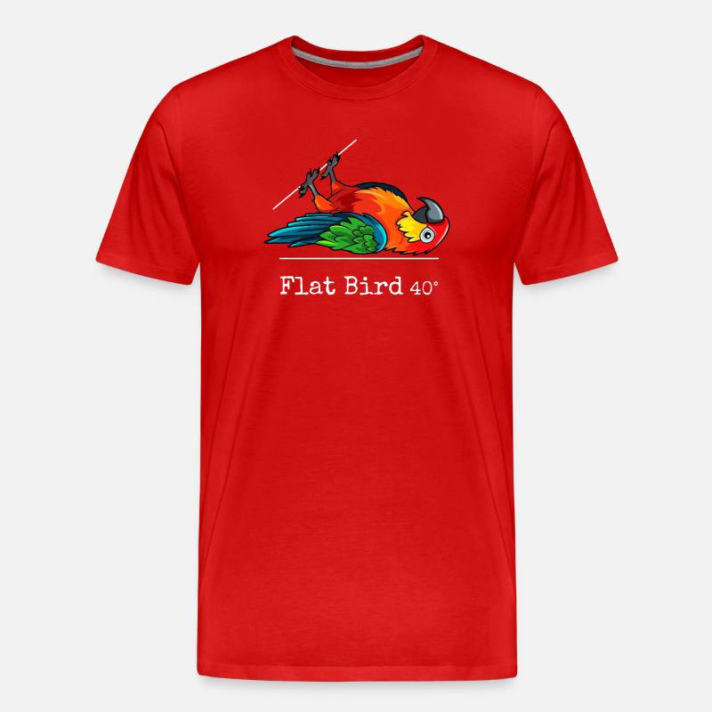 Flat Bird at 40 degrees - Männer Premium Bio T-Shirt - Rot