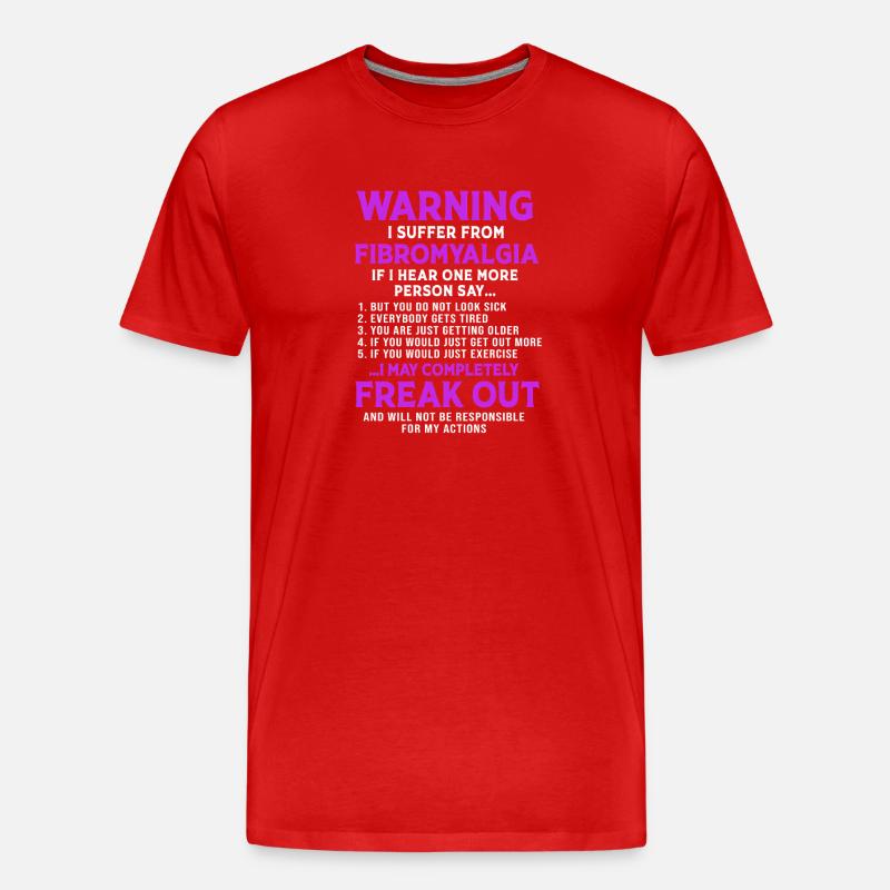 Fibromyalgie Fibro - Männer Premium Bio T-Shirt - Rot